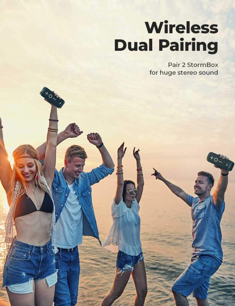 Tribit StormBox Bluetooth Speaker Dual Pairing