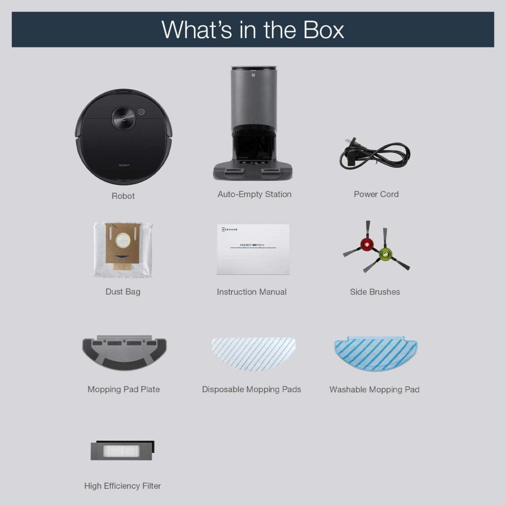 Ecovacs Deebot N8 Pro+ scope of delivery