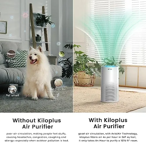 Afloia Air Purifiers for Home Large Room Up to 1076 Ft², Smart WiFi& Bluetooth 3-Stage Filter Air Purifiers for Bedroom 22