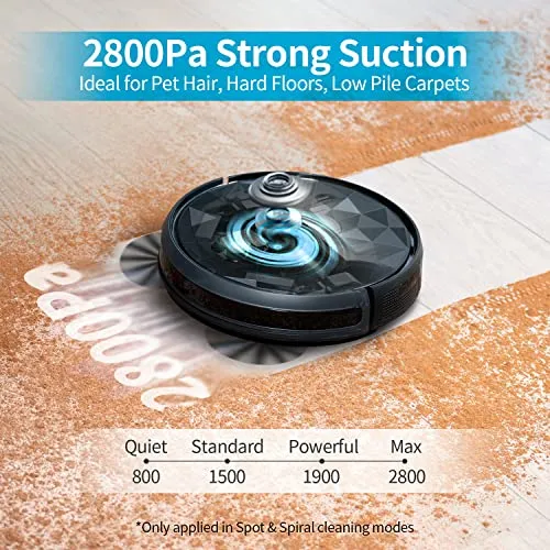 AIRROBO Robot Vacuum Cleaner with 2800Pa Suction Power, App Control, 120 Mins Runtime, Self-Charging Robotic Vacuum Cleaner