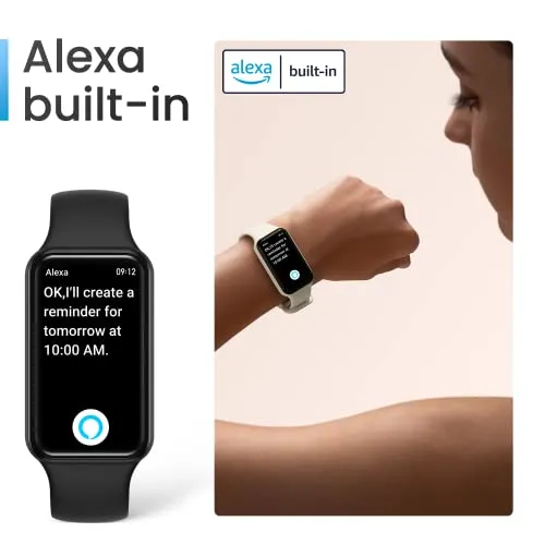 Amazfit Band 7 Fitness & Health Tracker for Women Men, 18-Day Battery Life, ALEXA Built-in, 1.47”AMOLED Display, Heart Rate