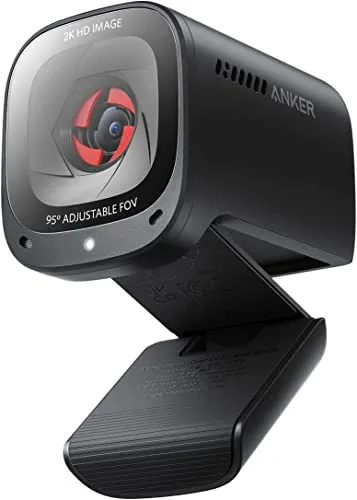 Anker PowerConf C200 2K Webcam for PC, Webcam for Laptop, Computer Camera, with AI-Noise Canceling Microphones, Stereo Mics,