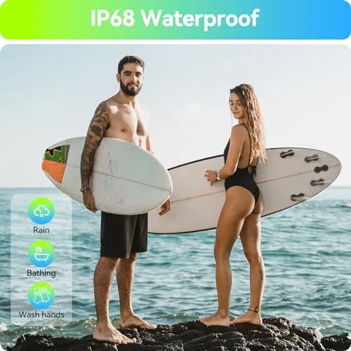 anyloop Fitness Tracker Watch with Heart Rate Blood Oxygen Sleep Monitor, IP68 Waterproof Smart Watches, Step Calorie