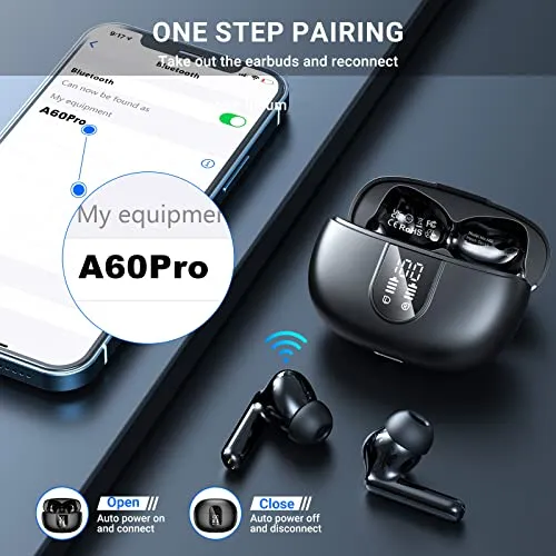 Aoslen Wireless Earbuds, Bluetooth 5.3 Earphones with 4 HD ENC Noise Canceling Mic, 42H Playtime, Bluetooth Sport Headphones