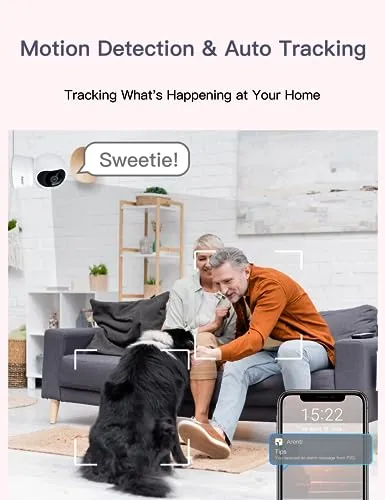 ARENTI 5ghz WiFi Security Camera Indoor, 4MP Plug-in Pet Dog Camera with Phone App, Baby Home Cam 2.4G/5G Dual-Band, AI