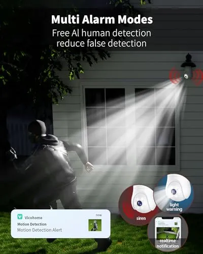 Armorcope 2K Light Bulb Security Camera 2.4GHz, 360° Motion Tracking Wireless Security Camera Outside, Full-Color Night