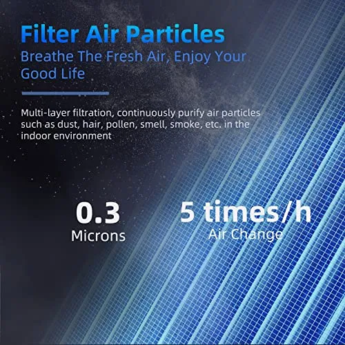 AROEVE Air Purifiers for Home, HEPA Air Purifiers Air Cleaner For Smoke Pollen Dander Hair Smell Portable Air Purifier with