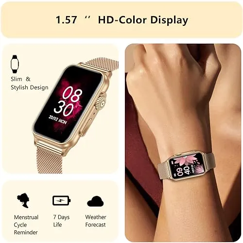 AviiHoug Fitness Tracker Answer/Make Calls, Smart Watch with Blood Pressure, Blood Oxygen, 24/7 Heart Rate Monitor, 120