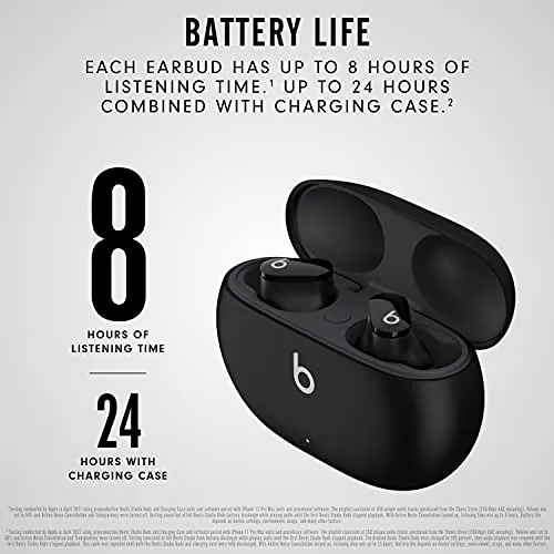 Beats Studio Buds - True Wireless Noise Cancelling Earbuds - Compatible with Apple & Android, Built-in Microphone, IPX4