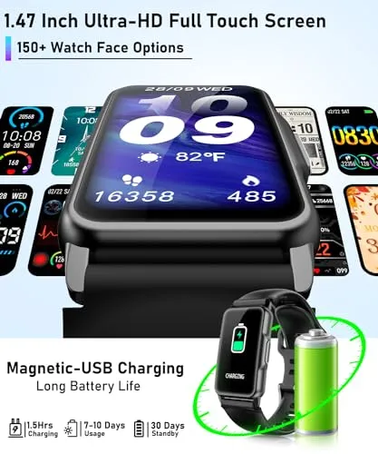 Bestinn Fitness Tracker Smart Watch with Blood Oxygen Heart Rate Blood Pressure Sleep Monitor Step Calorie Counter 120