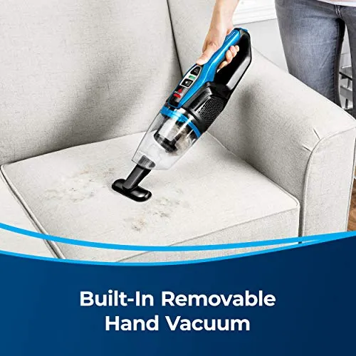 BISSELL, 3061 Featherweight Cordless Stick Vacuum, Electric Blue, Black vacuum cleaner - detail shot