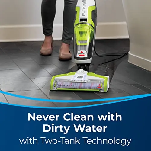 BISSELL CrossWave Floor and Area Rug Cleaner, Wet-Dry Vacuum with Bonus Brush-Roll and Extra Filter, 1785A , Green vacuum