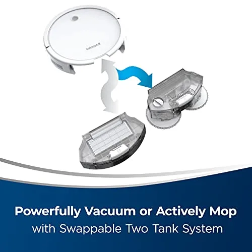 Bissell SpinWave Pet Robot, 2-in-1 Wet Mop and Dry Robot Vacuum, Rotating Mop Pads Scrub Floors, WiFi Connected with
