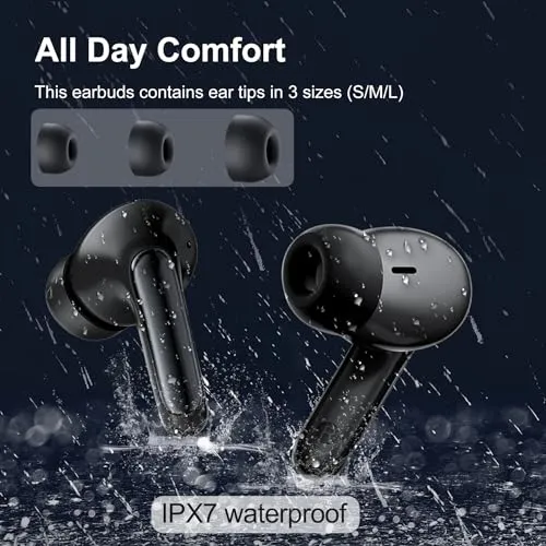 Blackview Wireless Earbuds in Ear Headphones Wireless Bluetooth 5.3, TWS Ear Buds Built-in Mic Sports Noise Canceling