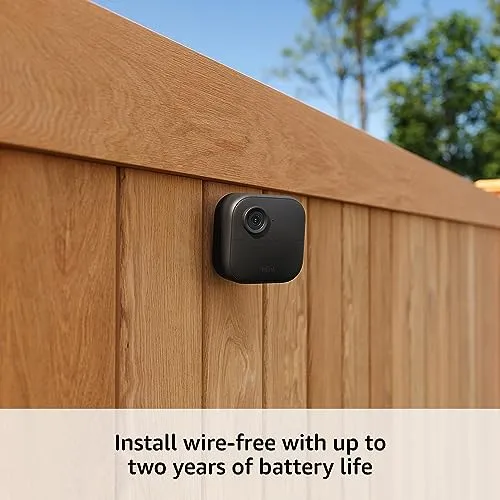Blink All-new Blink Outdoor 4 (4th Gen) – Wire-free smart security camera, two-year battery life, two-way audio, HD live
