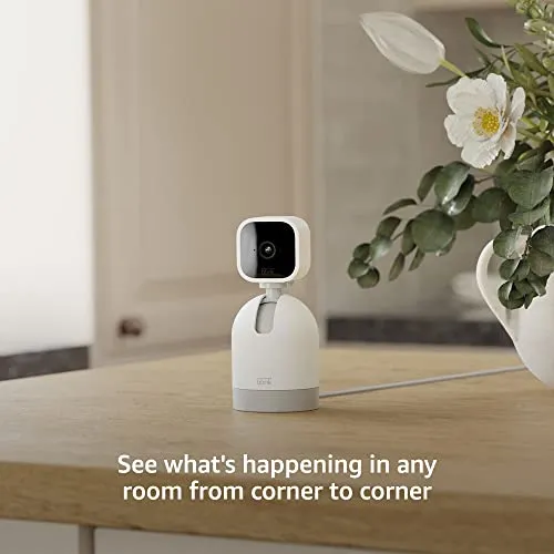 Blink Mini Pan-Tilt Camera | Rotating indoor plug-in smart security camera, two-way audio, HD video, motion detection, Works