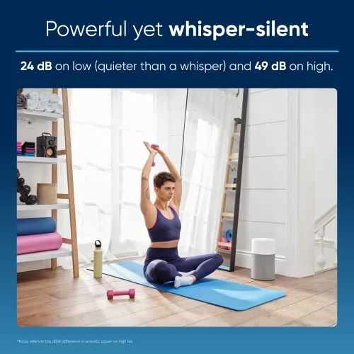 BLUEAIR Air Purifiers for Bedroom, HEPASilent Small Room Air Purifiers for Home, Air Cleaner for Pets Allergies, Virus Air