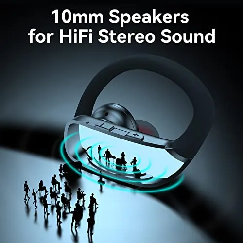 bmani Wireless Earbuds Bluetooth Headphones 48hrs Play Back Sport Earphones with LED Display Over-Ear Buds with Earhooks