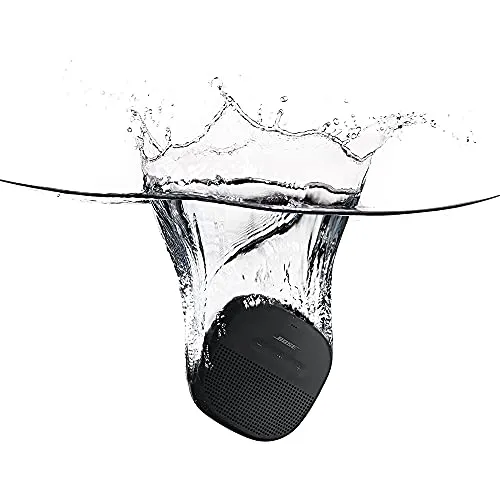 Bose SoundLink Micro Bluetooth Speaker: Small Portable Waterproof Speaker with Microphone, Black Bluetooth speaker - side