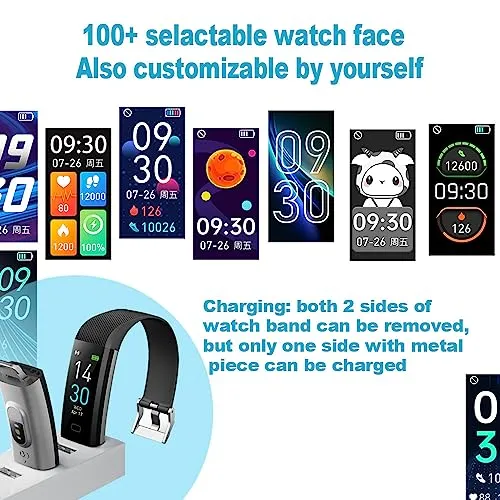 BrilliantHouse Fitness Tracker with Blood Pressure Heart Rate Blood Oxygen Monitor, Activity Tracker Sleep Monitor, Smart