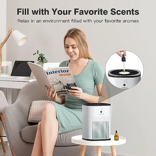 CHIVALZ 2 Pack CHIVALZ Air Purifiers for Bedroom, Air Purifiers for Home Bedroom up to 216ft², Quiet Air Cleaner with 24dB