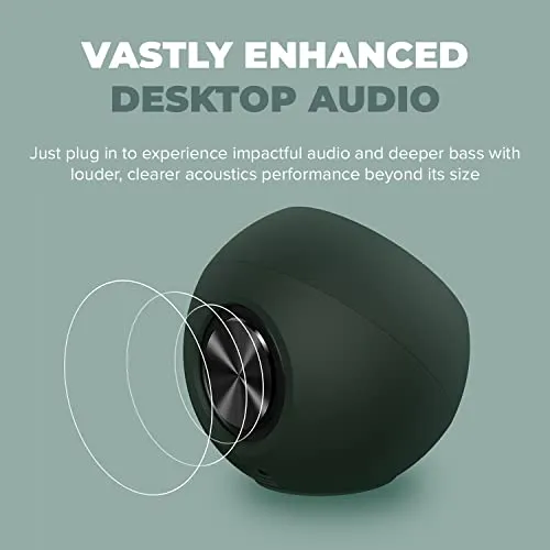 Creative Pebble Pro Minimalist 2.0 USB-C Computer Speakers with Bluetooth 5.3 and Customizable RGB Lighting, Clear Dialog