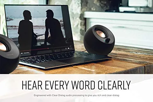 Creative Pebble V3 Minimalistic 2.0 USB-C Desktop Speakers with USB Audio, Clear Dialog Enhancement, Bluetooth 5.0, 8W RMS