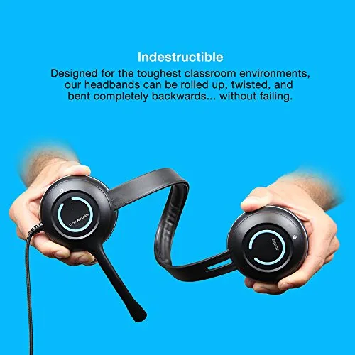 Cyber Acoustics 3.5mm Stereo Headset (AC-5002) with Noise Canceling Microphone for PCs, Tablets, and Cell Phones in The