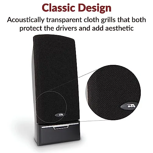 Cyber Acoustics CA-2014 Computer Speakers, Full Stereo Sound, Convenient Controls, Easy Setup computer speaker - in use