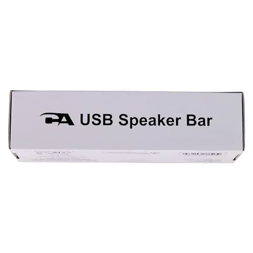 Cyber Acoustics USB Speaker Bar (CA-2890) – Stereo USB Powered Speaker, Easily Clamps to Monitor, Convenient Controls