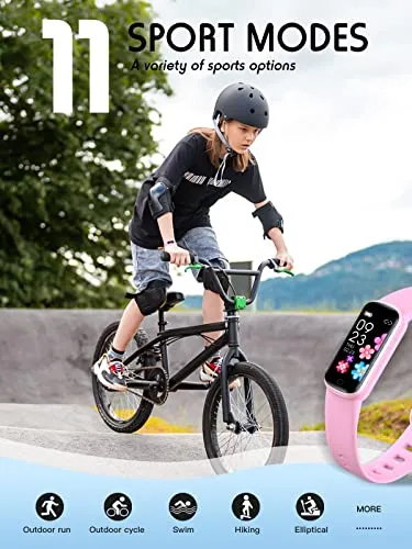 DIGEEHOT Kids Fitness Watch for Age 5-16, Activity Tracker Kids Smart Watch with Sleep Tracking, 11 Sports Modes Fitness