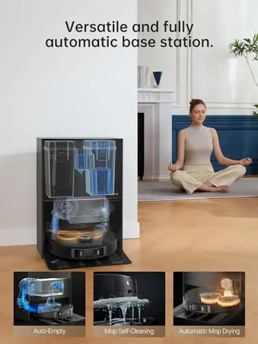 dreame L20 Ultra Robot Vacuum and Mop with Mop-Extend, Auto Mop Removal & Raising, Washing and Drying, 7000Pa Suction,