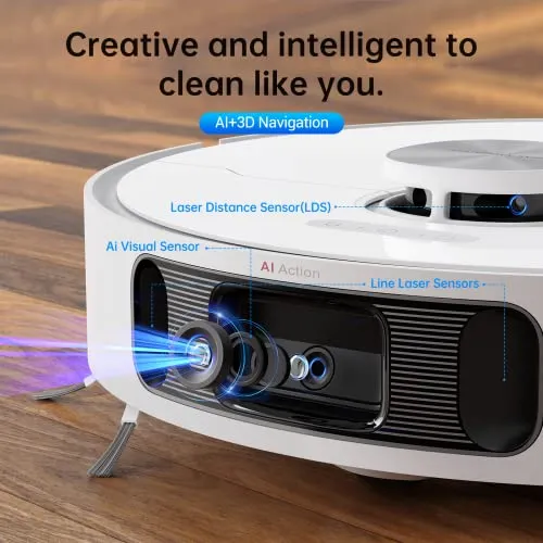 Dreametech L10s Ultra Robot Vacuum and Mop Combo, Auto Mop Cleaning and Drying, Self-Refilling and Self-Emptying Base for 60