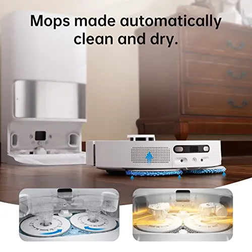 Dreametech L10s Ultra Robot Vacuum and Mop Combo, Auto Mop Cleaning and Drying, Self-Refilling and Self-Emptying Base for 60