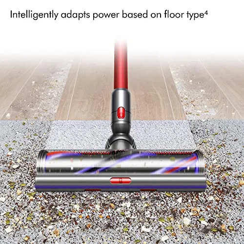 Dyson Outsize Cordless Vacuum Cleaner, Nickel/Red, Extra Large vacuum cleaner - in use