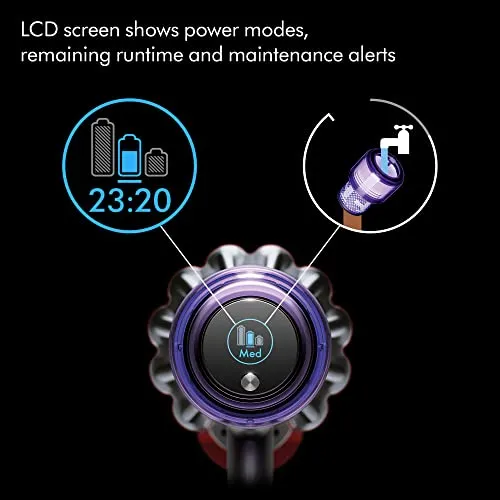 Dyson Outsize Cordless Vacuum Cleaner, Nickel/Red, Extra Large vacuum cleaner - close-up