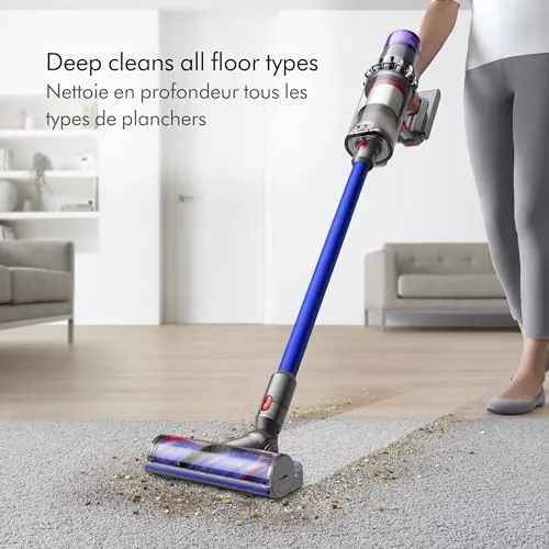 Dyson V11 Cordless Stick Vacuum, Large, Nickel/Blue vacuum cleaner - detail shot