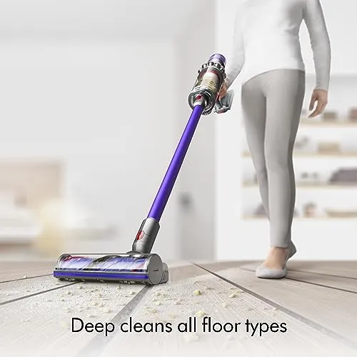 Dyson V11 Plus Cordless Vacuum Cleaner, Nickel/Purple, Large vacuum cleaner - detail shot