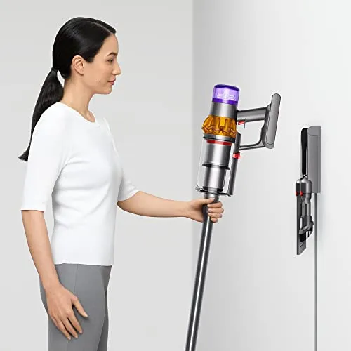 Dyson V15 Detect Cordless Vacuum Cleaner, Yellow/Nickel vacuum cleaner - detail shot