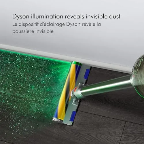Dyson V15 Detect Cordless Vacuum Cleaner, Yellow/Nickel vacuum cleaner - close-up