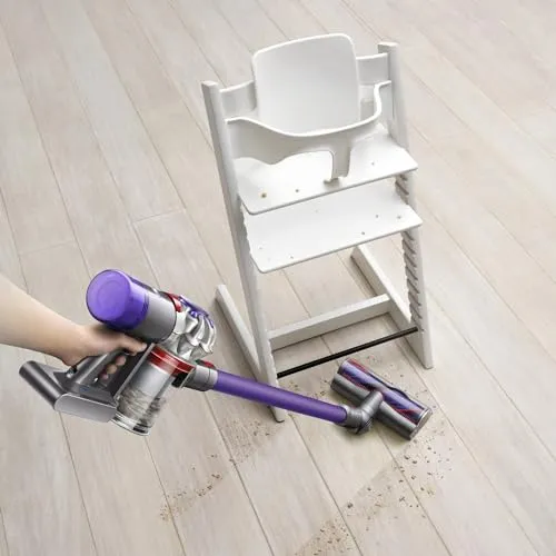Dyson V8 Animal Extra cordless vacuum cleaner, Silver/Purple vacuum cleaner - in use