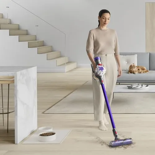 Dyson V8 Animal Extra cordless vacuum cleaner, Silver/Purple vacuum cleaner - side view