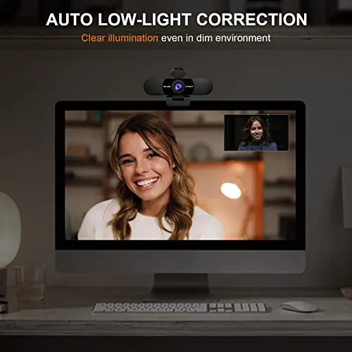 EMEET C960 1080P Webcam with Microphone, C960 Web Camera, 2 Mics Streaming Webcam, 90°View Computer Camera, Plug and Play