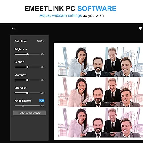 EMEET C960 1080P Webcam with Microphone, C960 Web Camera, 2 Mics Streaming Webcam, 90°View Computer Camera, Plug and Play
