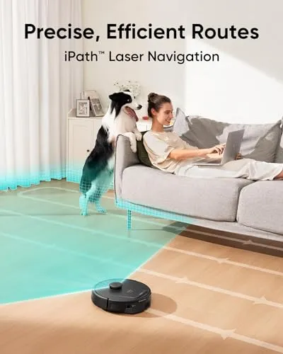 eufy L60 Robot Vacuum with Self Empty Station, Hair Detangling Technology, Up to 60 Days Hands Free Cleaning, 5,000 Pa