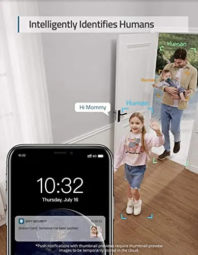 eufy Security Indoor Cam E220, Pan & Tilt, Indoor Security Camera, 2K - 3 MP Wi-Fi Plug-in, Voice Assistant Compatibility,