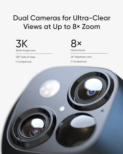 eufy Security SoloCam S340, Solar Security Camera, Wireless Outdoor Camera, 360° Pan & Tilt Surveillance, No Blind Spots,
