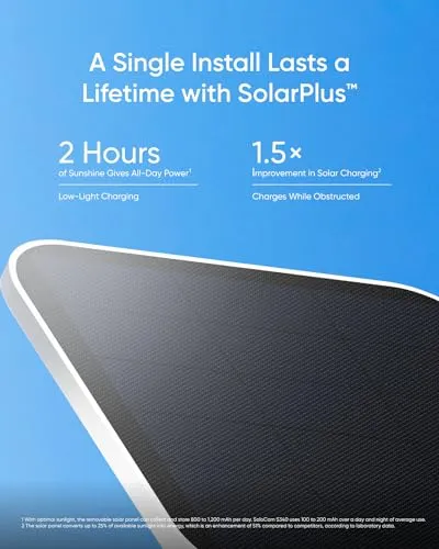 eufy Security SoloCam S340, Solar Security Camera, Wireless Outdoor Camera, 360° Pan & Tilt Surveillance, No Blind Spots,