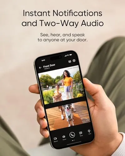 eufy Security Video Doorbell E340 (Battery Powered), Dual Cameras with Delivery Guard, 2K Full HD and Color Night Vision,