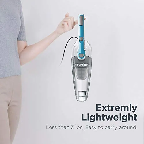 EUREKA NES100 Powerful Suction Convenient Handheld Vac with Filter for Hard Floor, 3-in-1 Vacuum, Aqua Blue vacuum cleaner -